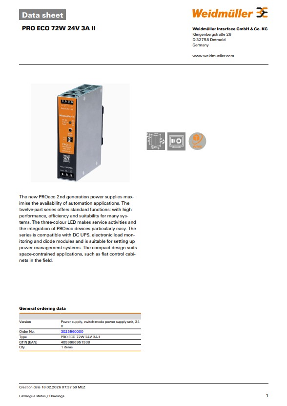 Product Datasheet